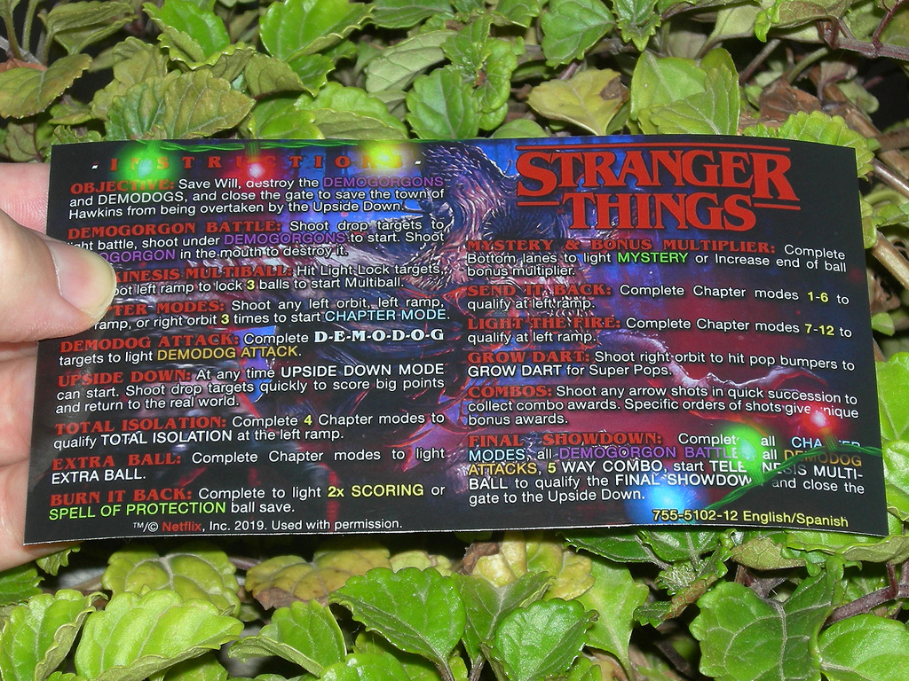 Stranger Things Pinball Card Customized Rules print1c
