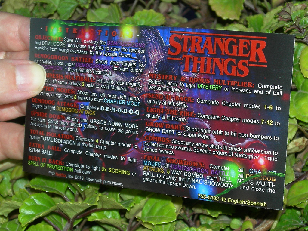 Stranger Things Pinball Card Customized Rules print2c