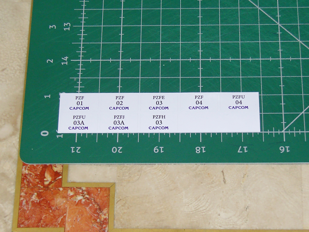 "SUPER PUZZLE FIGHTER II TURBO CPS2 EPROM STICKERS FOR VERSION PZF