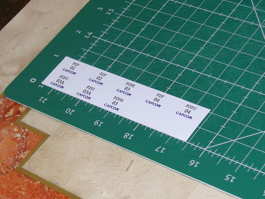 "SUPER PUZZLE FIGHTER II TURBO CPS2 EPROM STICKERS FOR VERSION PZF