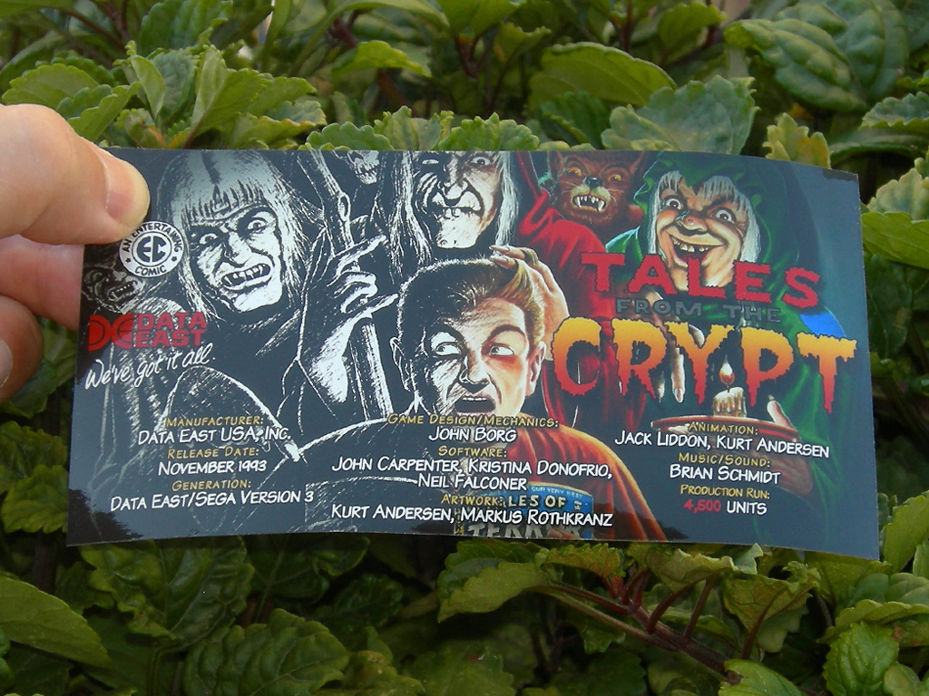 Tales From The Crypt Custom Pinball Card Crew print1c
