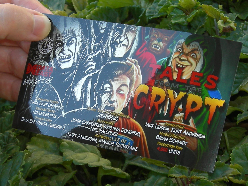 Tales From The Crypt Custom Pinball Card Crew print3c