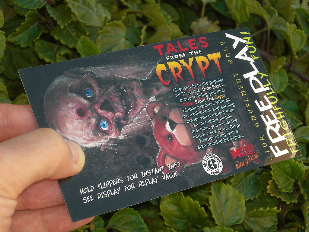 Tales From The Crypt Custom Pinball Card Free Play print3c