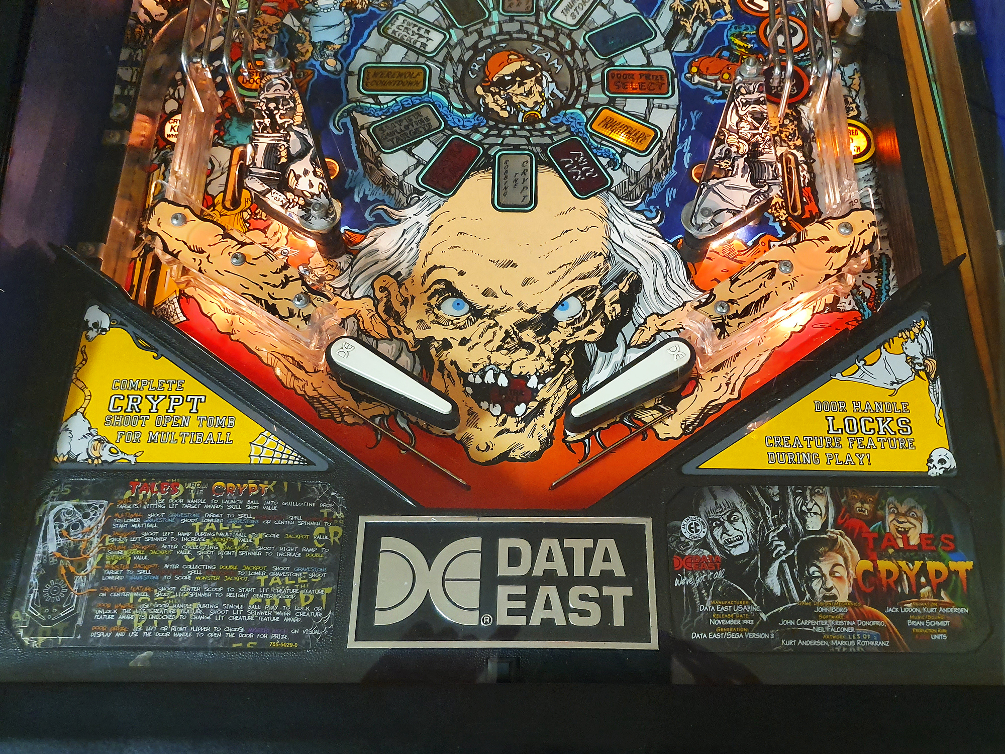 Tales From The Crypt Pinball with Custom Pinball Cards Rapahel print photo1