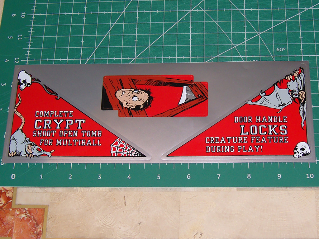 "Tales From The Crypt Custom Pinball Aprons" (DATA EAST) reproduction