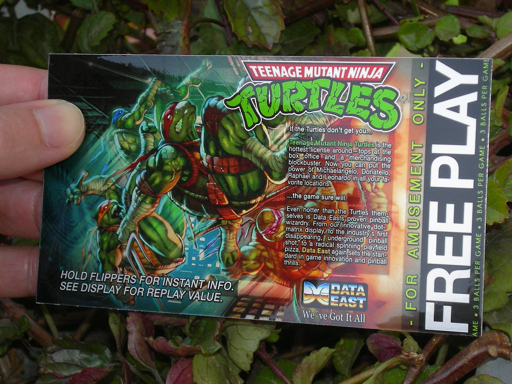 Teenage Mutant Ninja Turtles Pinball Card Customized Free Play print2c