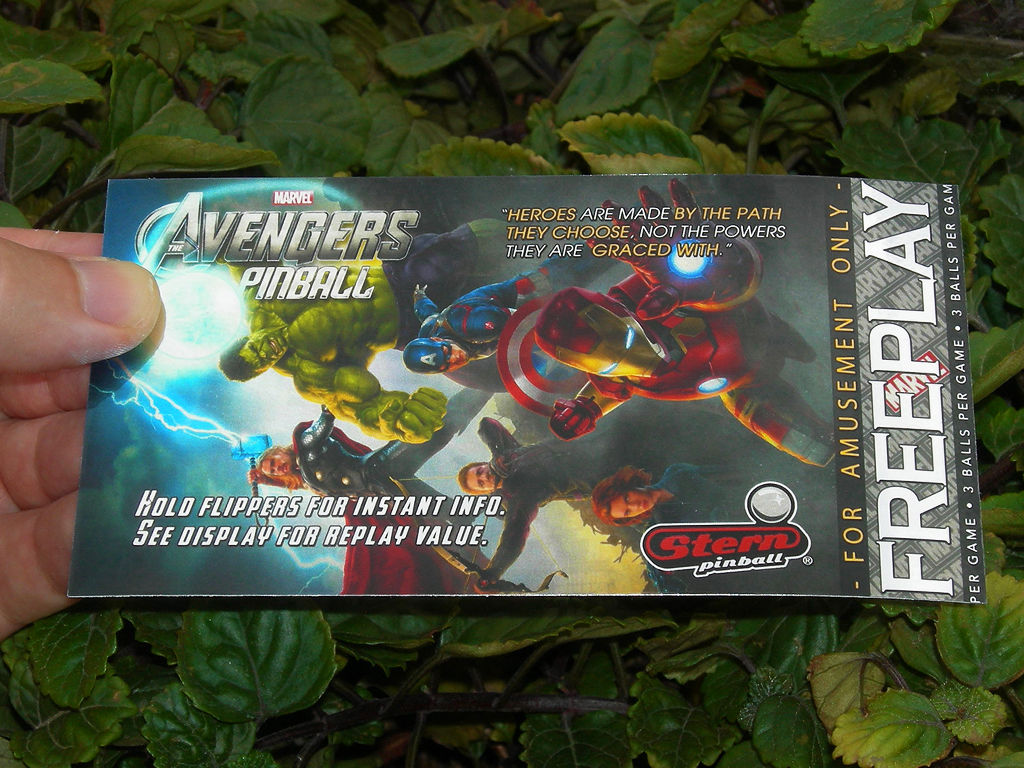 The Avengers Custom Pinball Card Free Play print1
