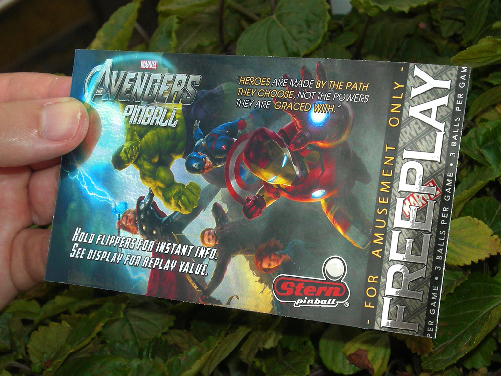 The Avengers Custom Pinball Card Free Play print2