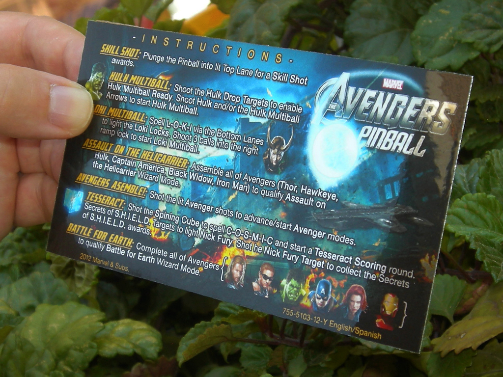 The Avengers Custom Pinball Card Rules print2