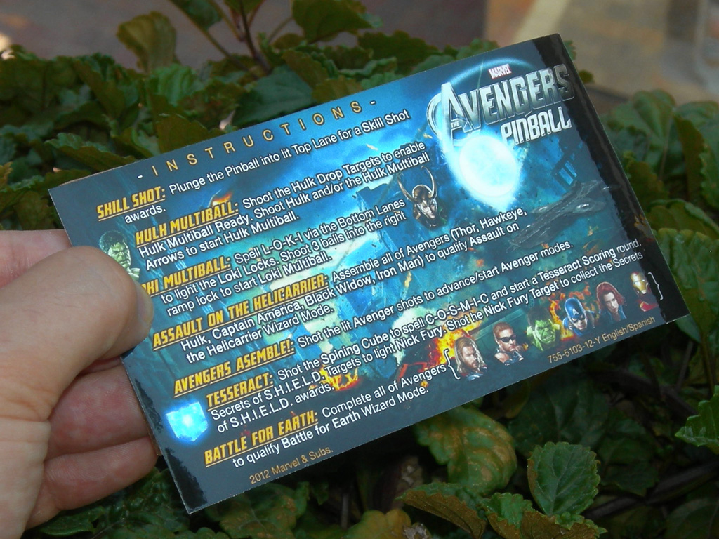 The Avengers Custom Pinball Card Rules print3