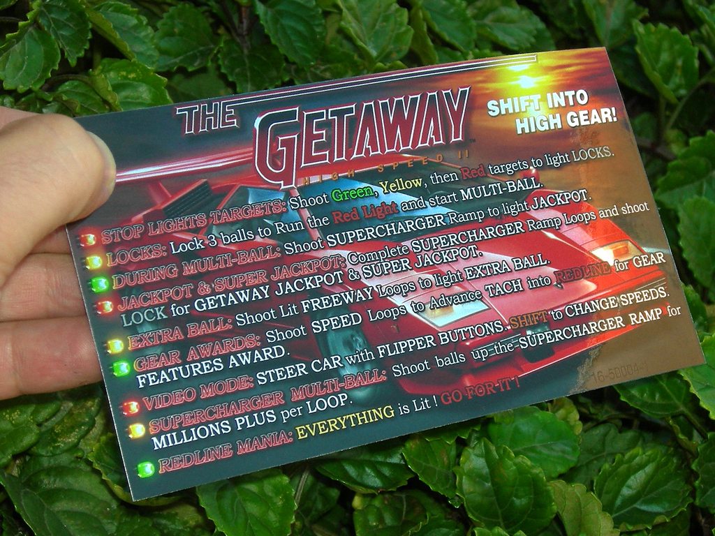 The Getaway High Speed II Pinball Card Customized Rules print3