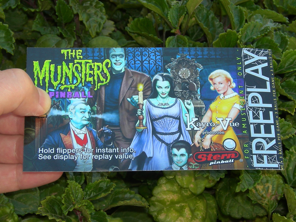 The Munsters Pinball Card Customized Free Play print1