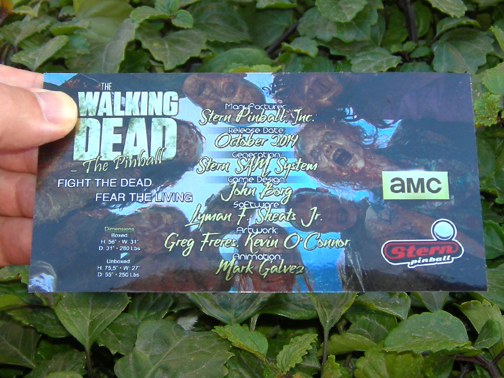 The Walking Dead Custom Pinball Card Crew print1