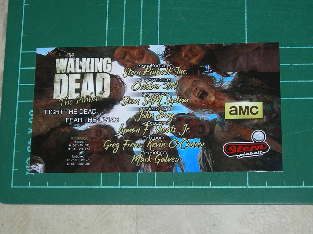 The Walking Dead Custom Pinball Card Crew print1b