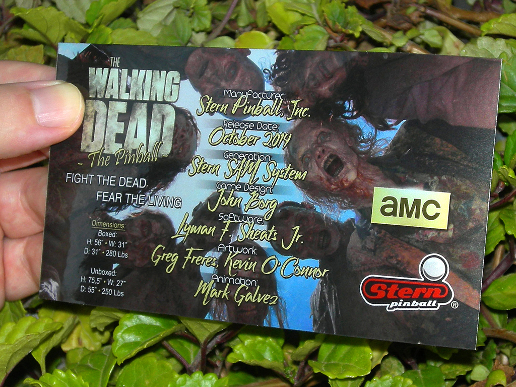 The Walking Dead Custom Pinball Card Crew print2c