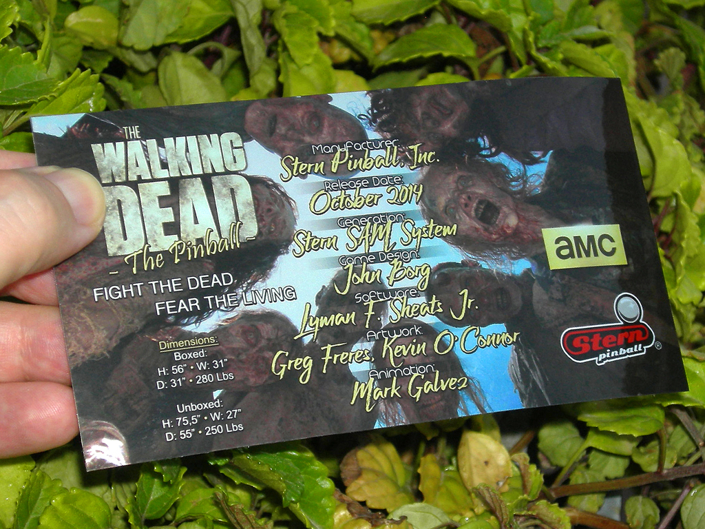 The Walking Dead Custom Pinball Card Crew print3c