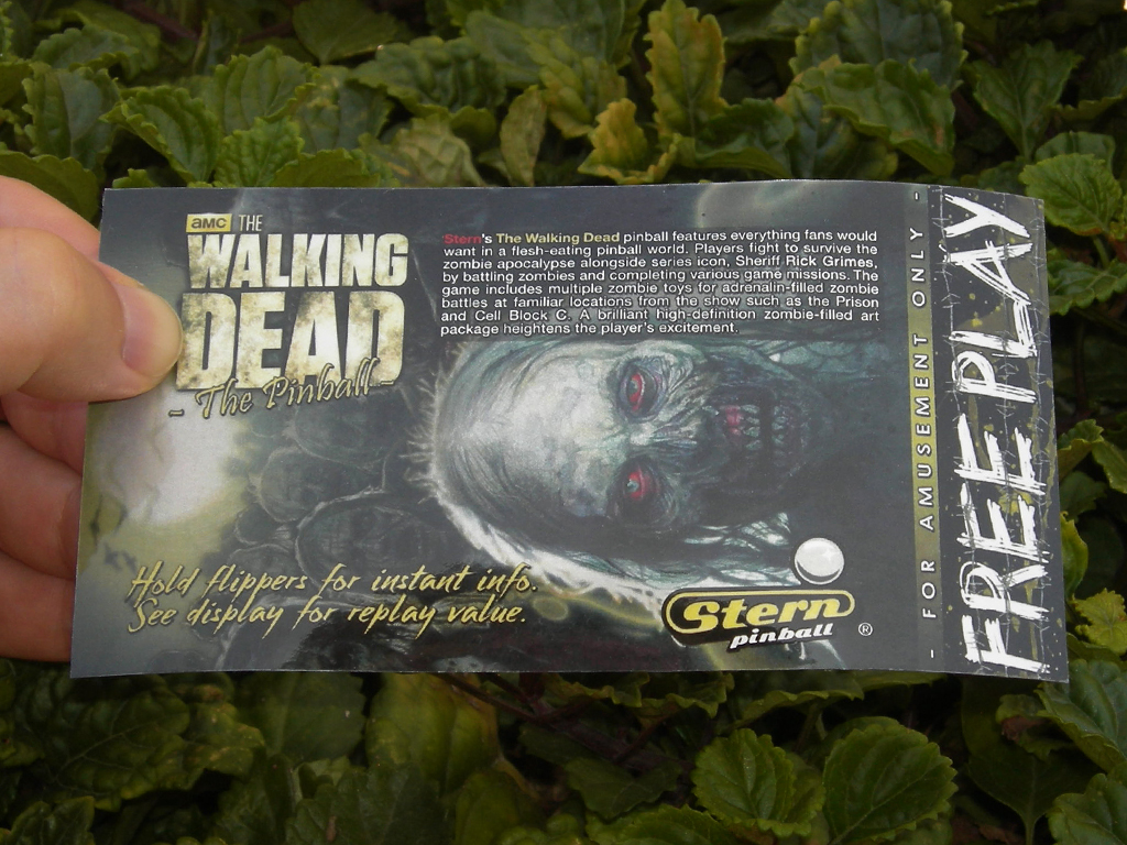 The Walking Dead Custom Pinball Card Free Play print1c