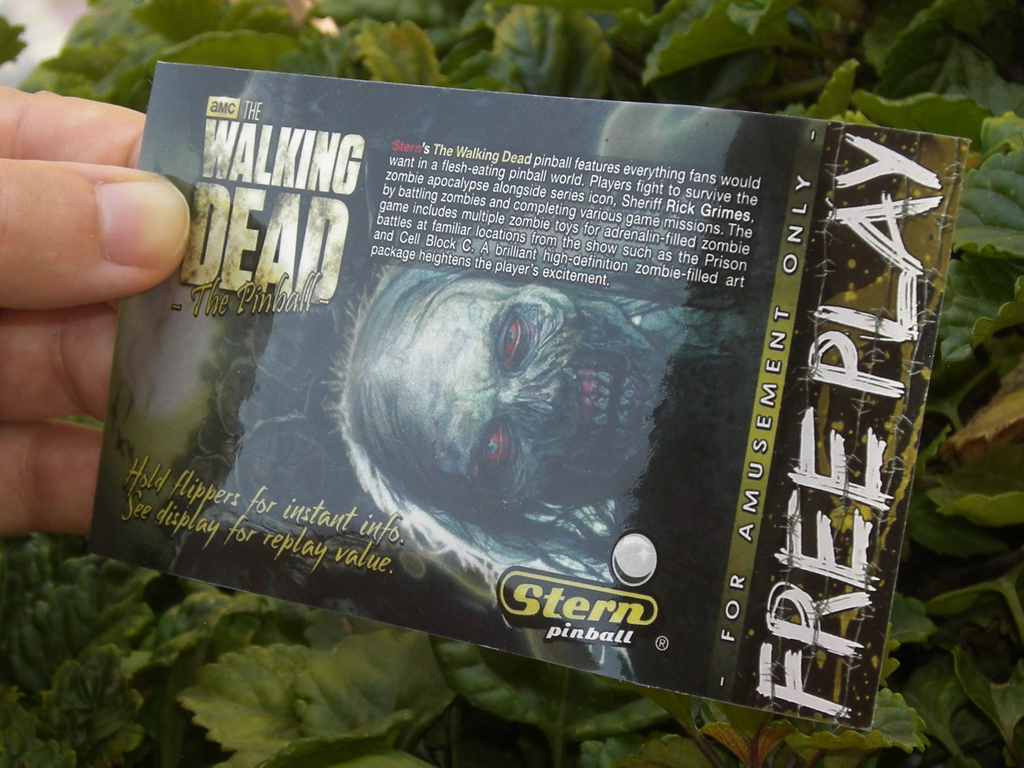 The Walking Dead Custom Pinball Card Free Play print2c