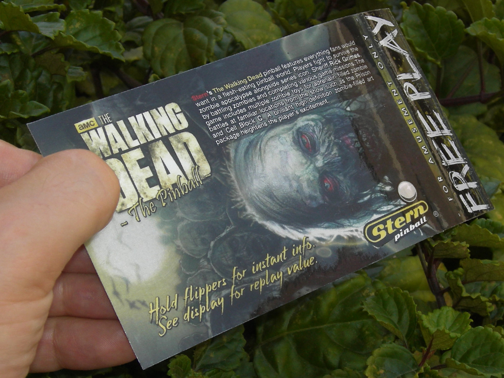 The Walking Dead Custom Pinball Card Free Play print3c