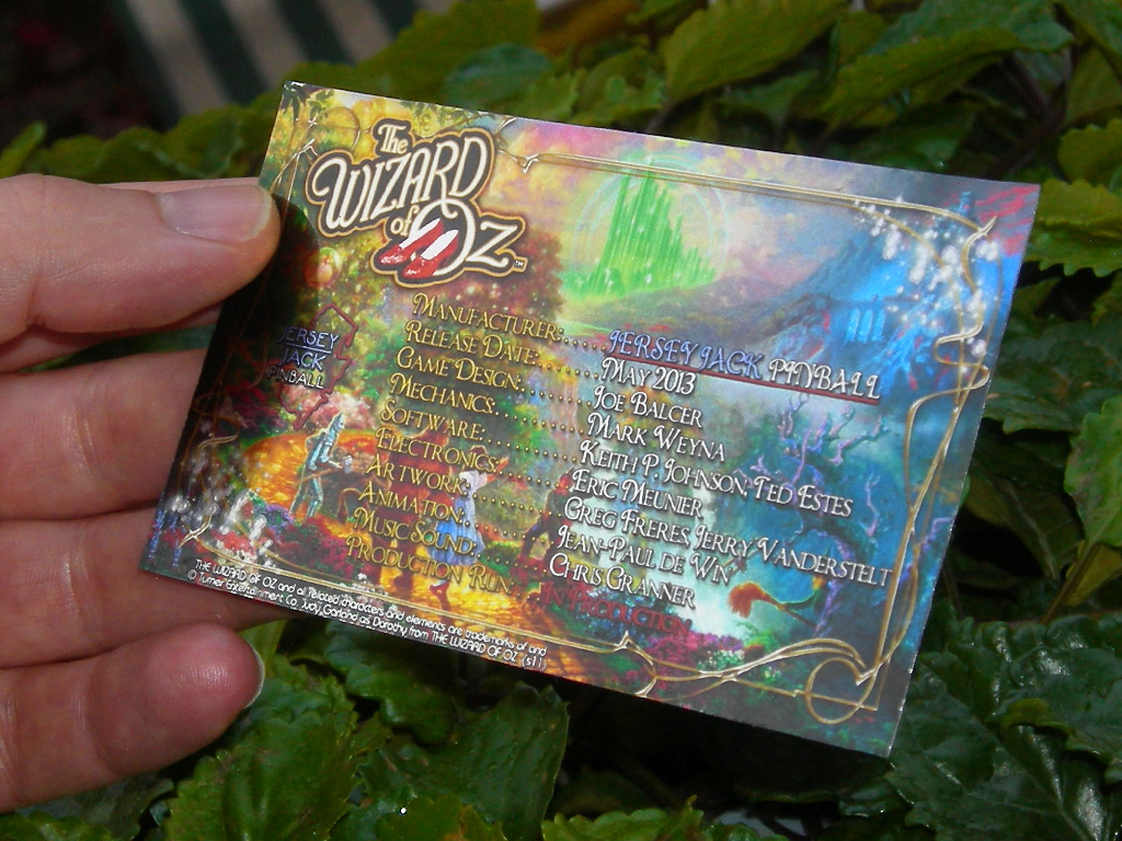 The Wizard of Oz Custom Pinball Card Crew print2
