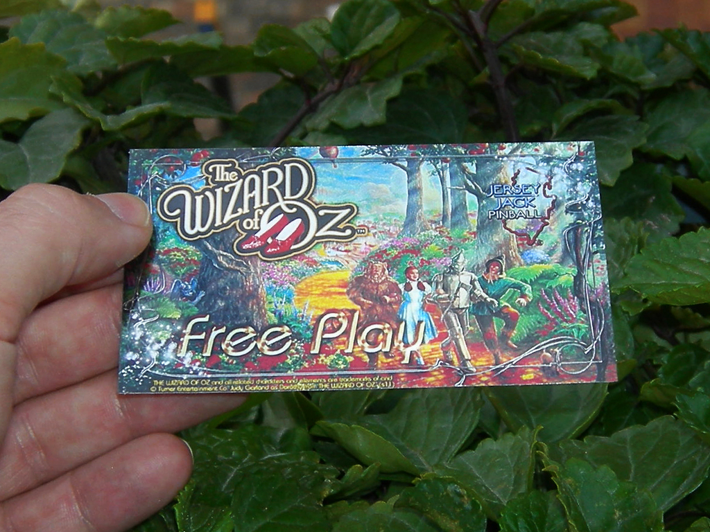 The Wizard of Oz Custom Pinball Card Free Play print1