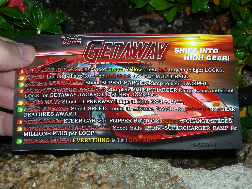 "The Getaway High Speed II Pinball Cards Customized" (WILLIAMS