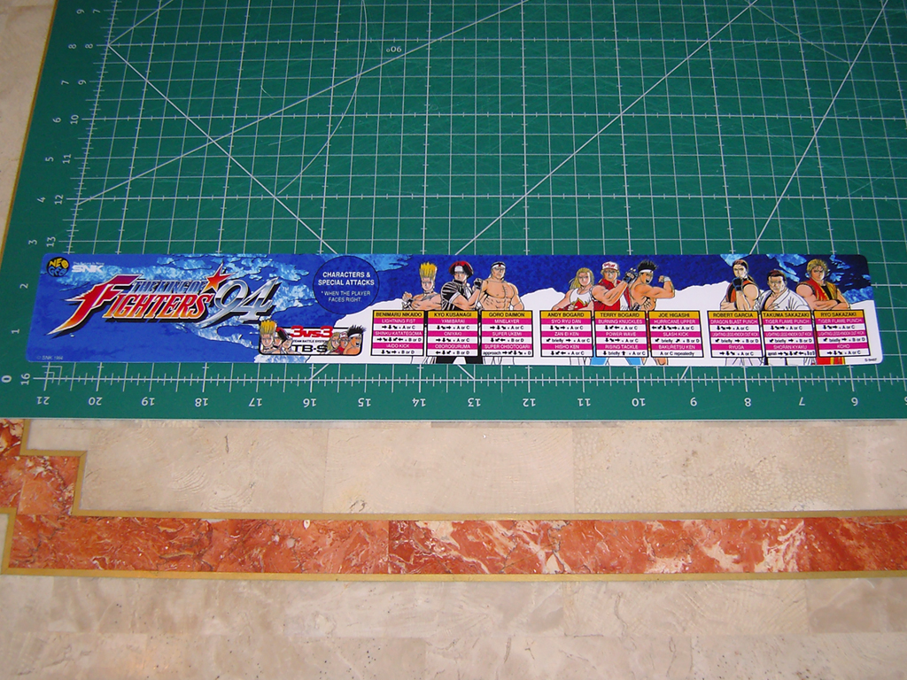 THE KING OF FIGHTERS ´94 MOVE LIST STICKER 1