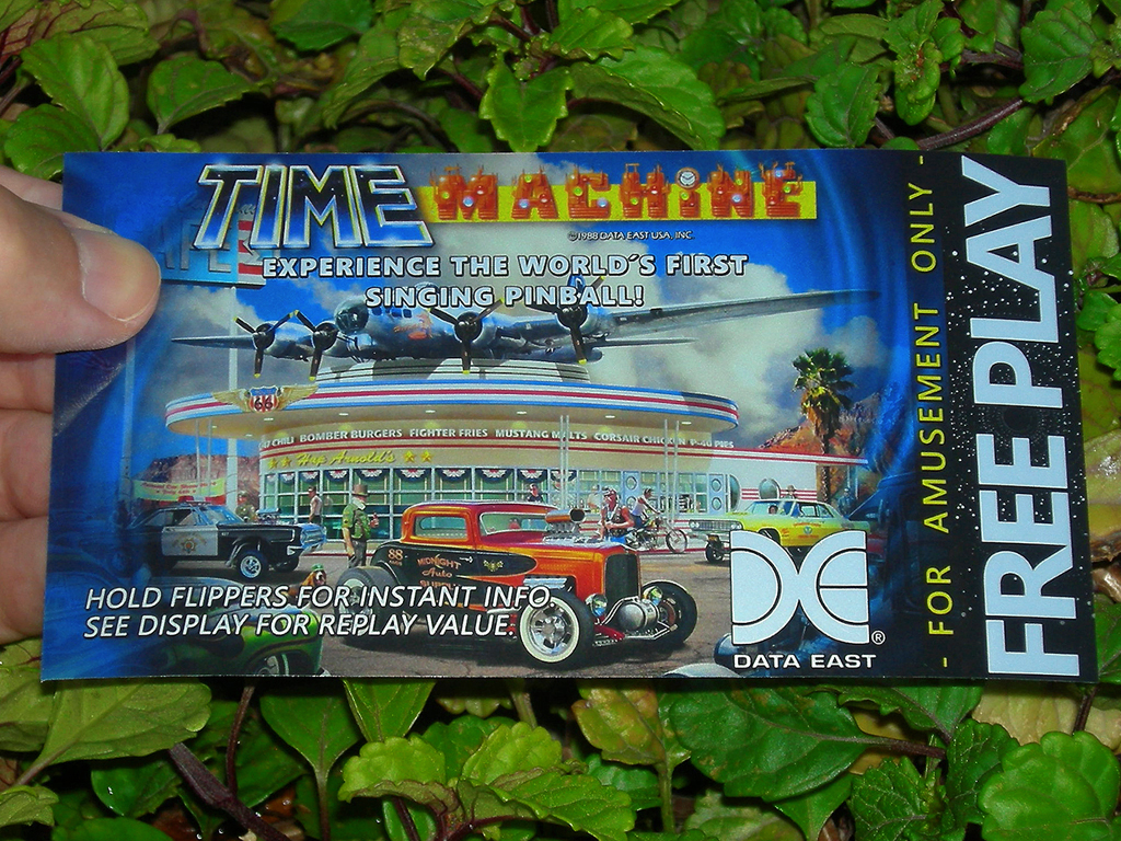 Time Machine Pinball Card Customized Free Play print1c