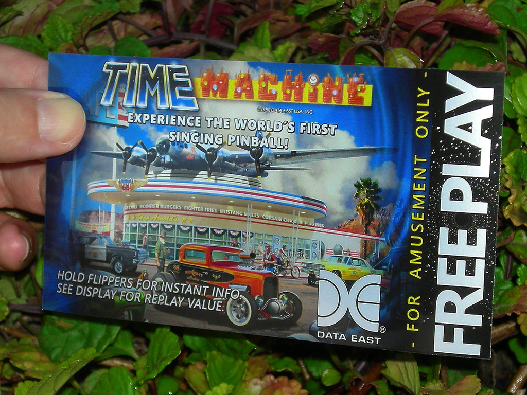 Time Machine Pinball Card Customized Free Play print2c