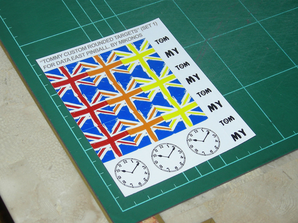 "Tommy Custom Pinball Targets" (DATA EAST) Designed by Zona Arcade