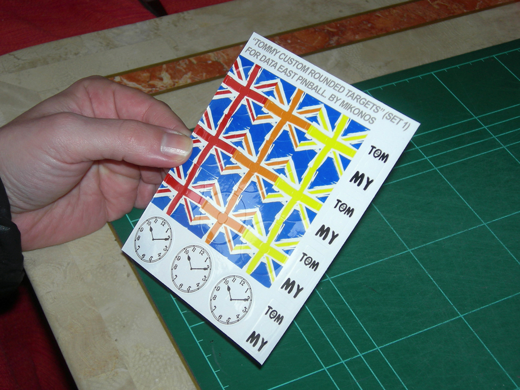 "Tommy Custom Pinball Targets" (DATA EAST) Designed by Zona Arcade