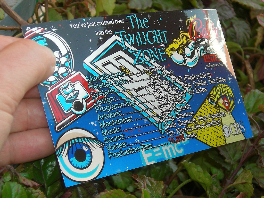 Twilight Zone Pinball Card Customized Crew print3c