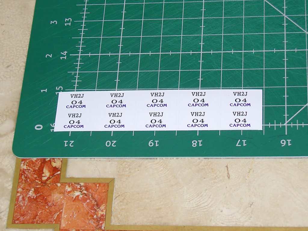 "VAMPIRE HUNTER 2 CPS2 EPROM STICKERS FOR VERSION VH2, VH2J"