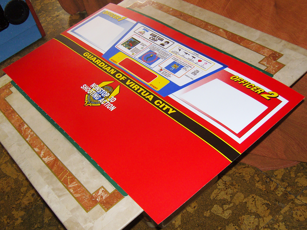 "Virtua Cop 2 Control Panel Overlay/CPO" (SEGA) arcade artwork printed ...