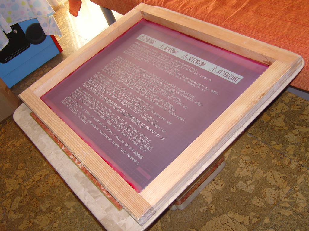Williams-Pinball-Warning-Text-wooden-Silk-Screen-Printing-Frame1
