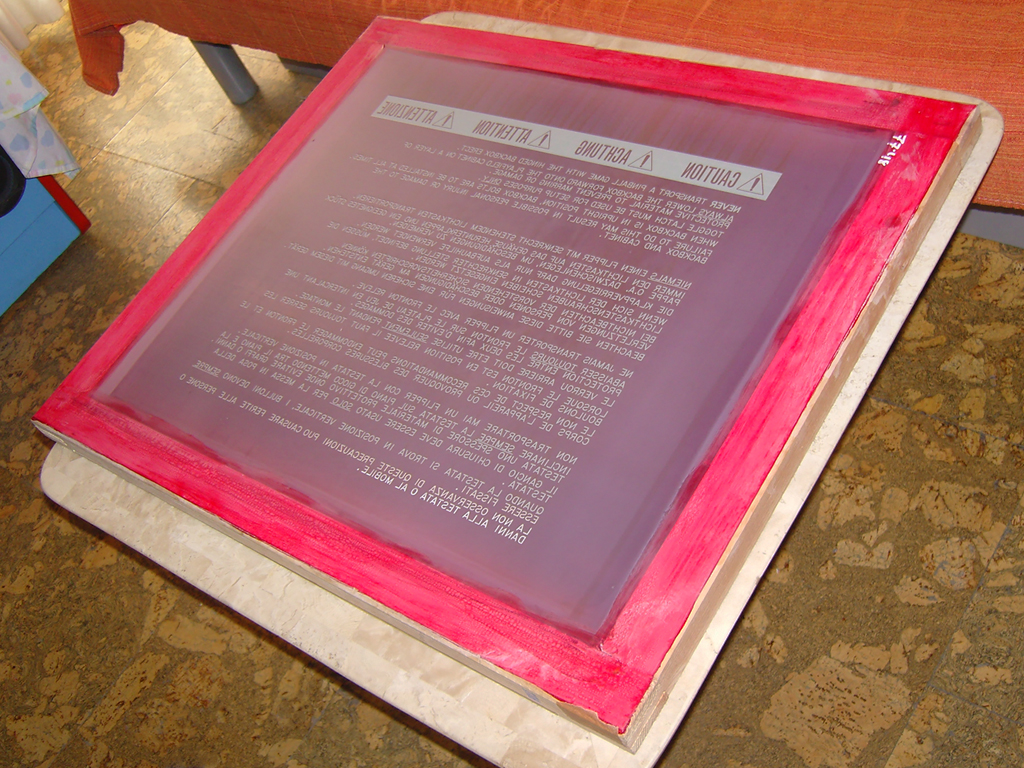 Williams-Pinball-Warning-Text-wooden-Silk-Screen-Printing-Frame6
