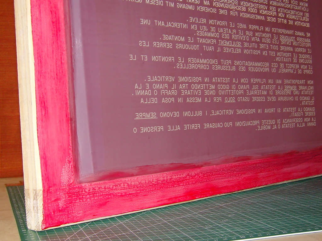 Williams-Pinball-Warning-Text-wooden-Silk-Screen-Printing-Frame8
