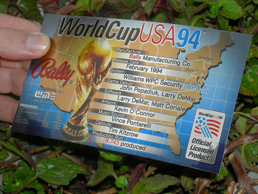World Cup Soccer Pinball Card Customized Crew print2