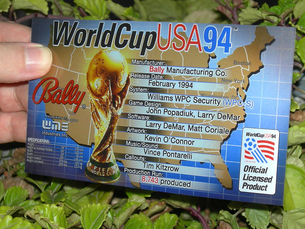 World Cup Soccer Pinball Card Customized Crew print2c
