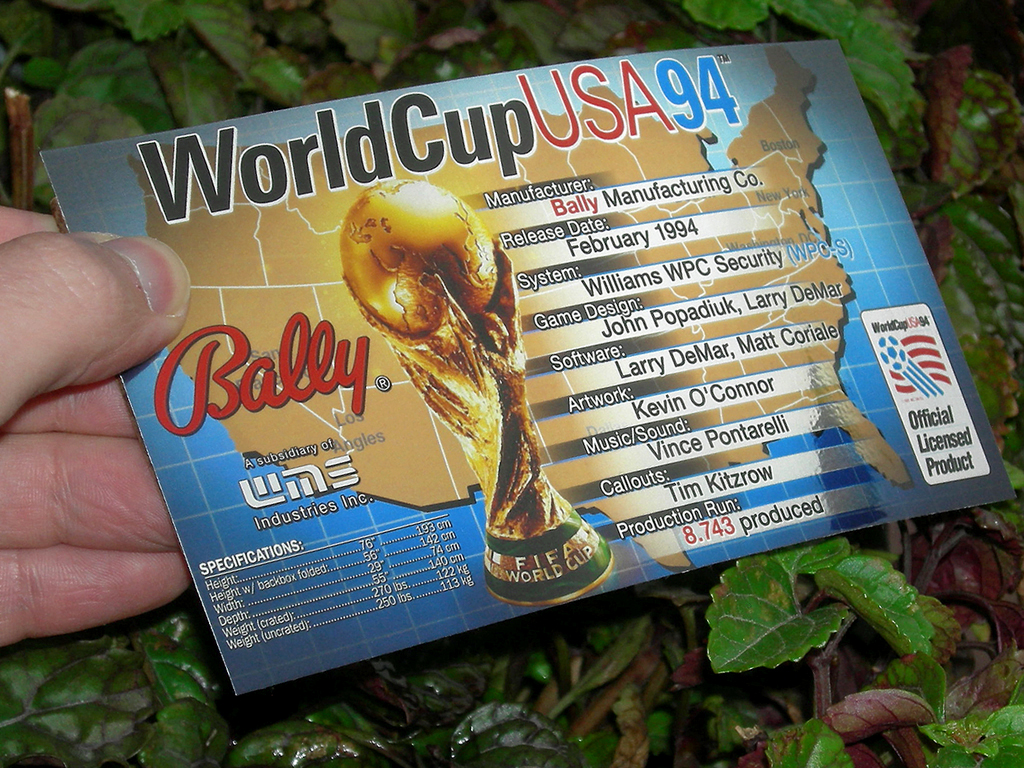 World Cup Soccer Pinball Card Customized Crew print3