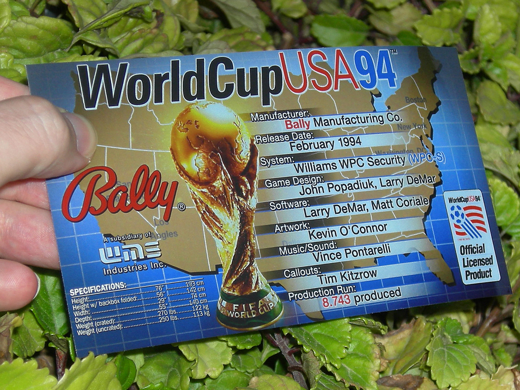 World Cup Soccer Pinball Card Customized Crew print3c