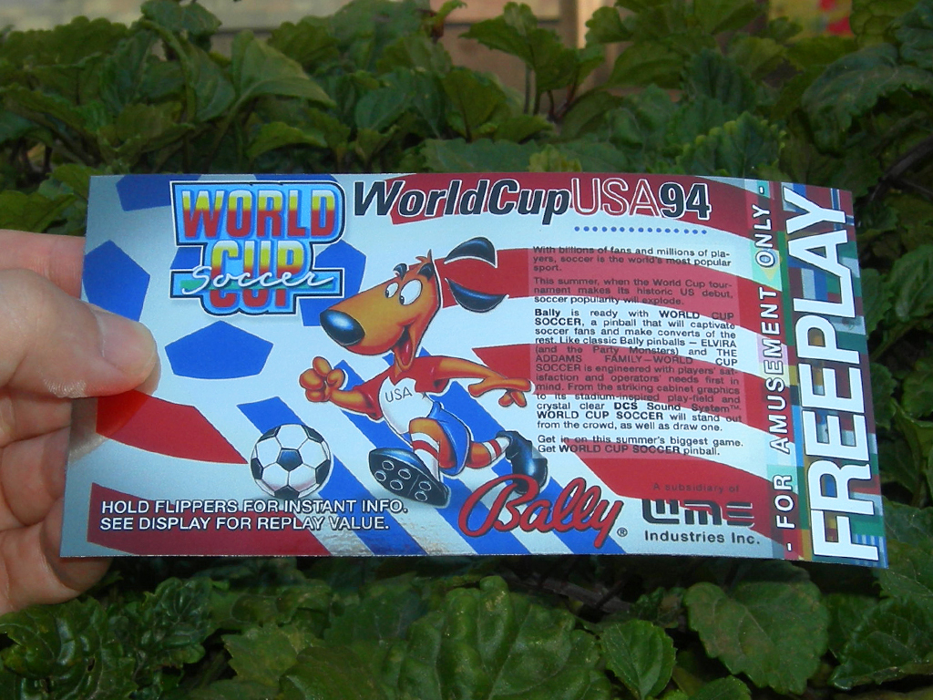 World Cup Soccer Pinball Card Customized Free Play print1