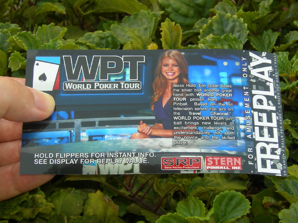 World Poker Tour Custom Pinball Card Free Play print1c