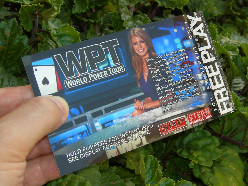 World Poker Tour Custom Pinball Card Free Play print3c