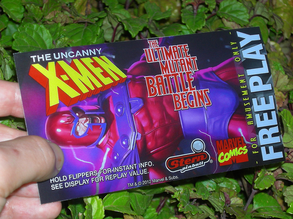 X-MEN Pinball Card Customized Free Play1 print3c
