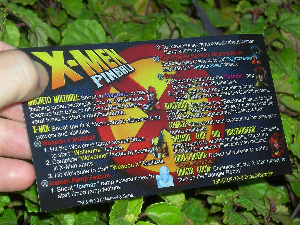X-MEN Pinball Card Customized Rules print3c
