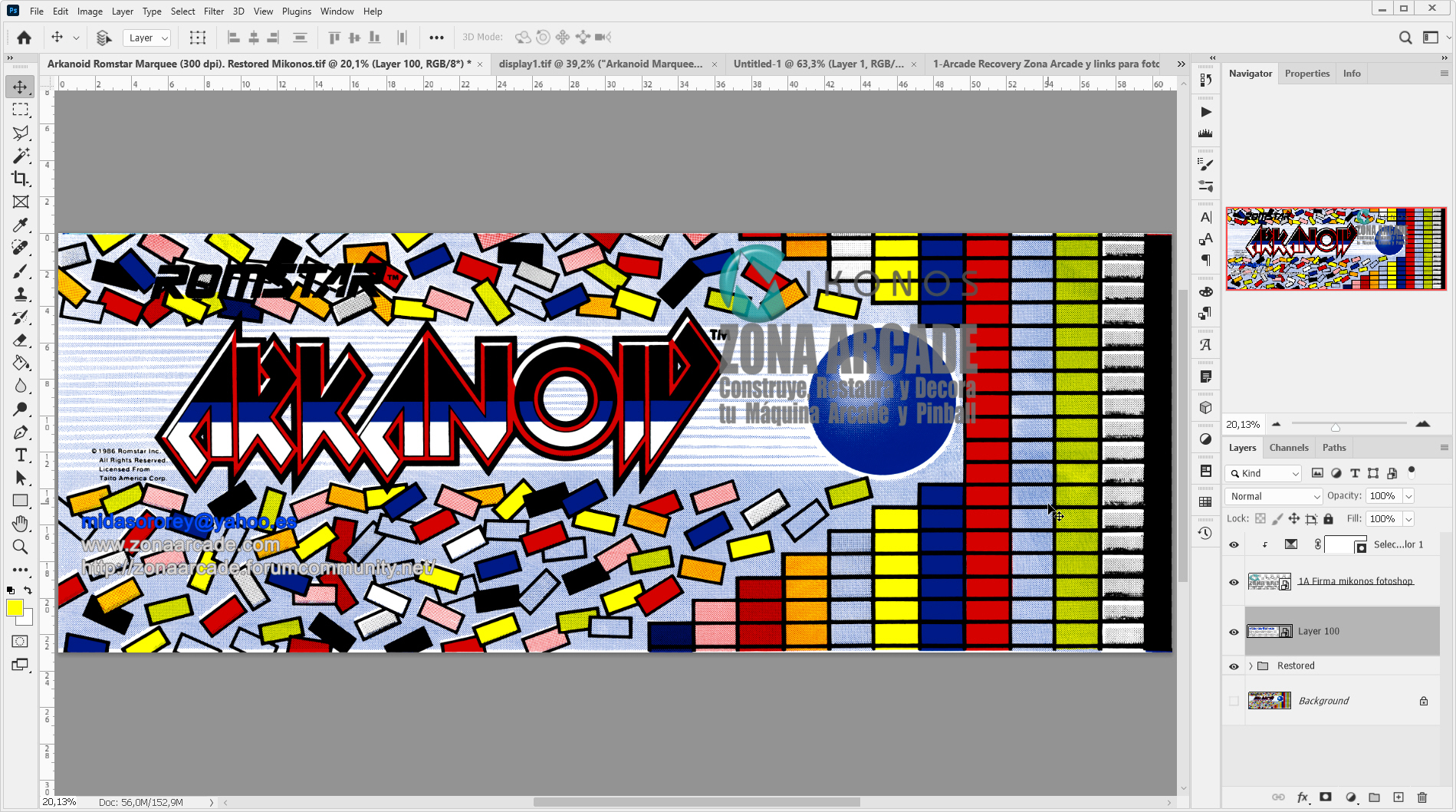 Arkanoid-Marquee-Restored-Mikonos1