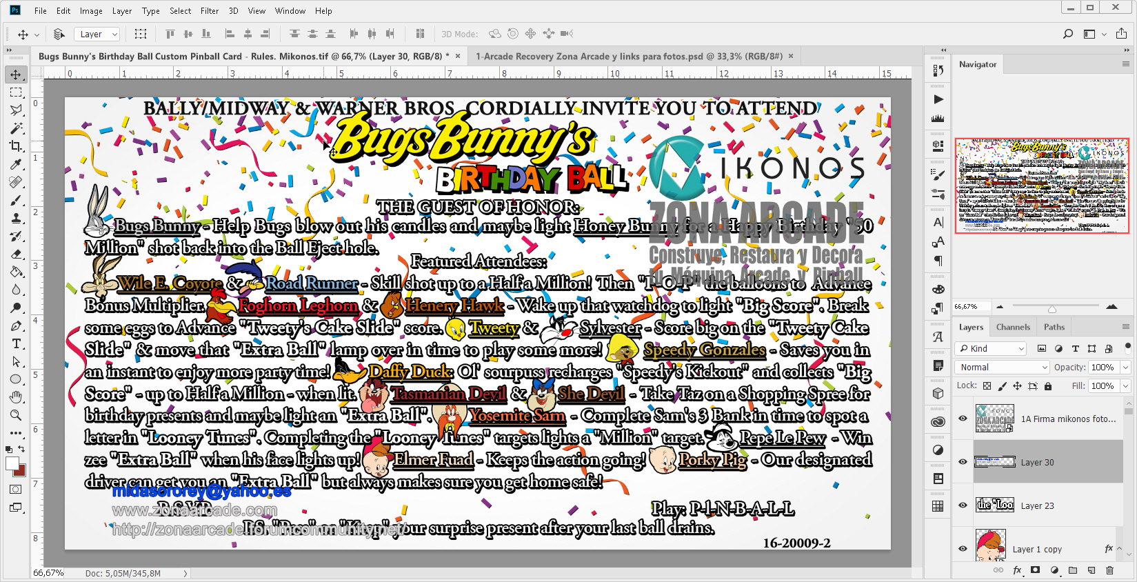 Bugs-Bunny's-Birthday-Ball-Custom-Pinball-Card-Rules-Mikonos1