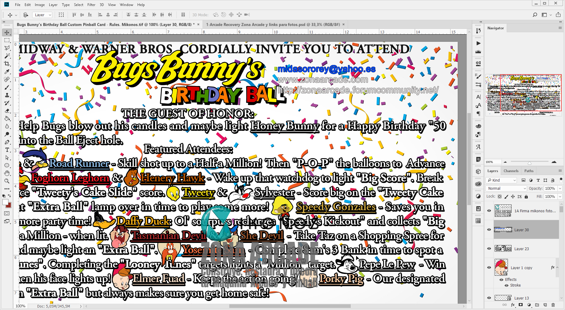 Bugs-Bunny's-Birthday-Ball-Custom-Pinball-Card-Rules-Mikonos2