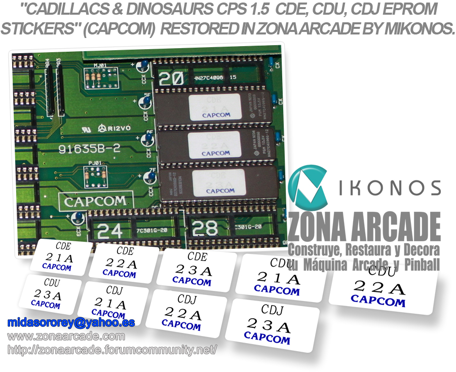 Cadillacs-And-Dinosaurs-CPS1.5-Eprom-Stickers-Restored-Mikonos1